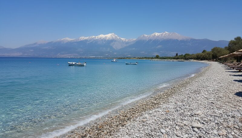 Plaka plaža Olimp Litochoro Plaka plaža Olimp Litochoro